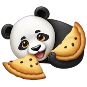 Panda comiendo empanada sticker