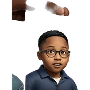 black-haired boy with glasses sticker
