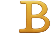 B LETTER sticker