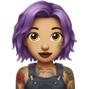 tattoo girl sticker