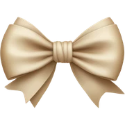 beige bow  sticker