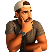thoughtful young man indoors sticker