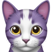 Purple cat sticker
