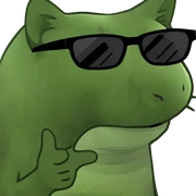 Cat with sunglasses sticker