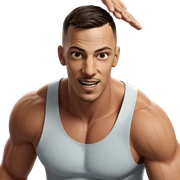muscular guy in tank top sticker