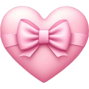 Light pink heart with bow sticker
