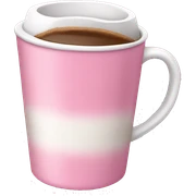 Pink coffee sticker