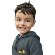 smiling boy outdoors under sky sticker