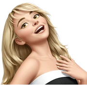 blonde girl in simple dress sticker