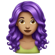 Purple hair girl  sticker