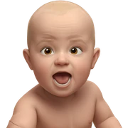 bald boy looking surprised sticker