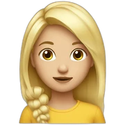 cute blonde girl  sticker