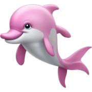 Pink dolphin sticker