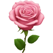 Emoji rose sticker