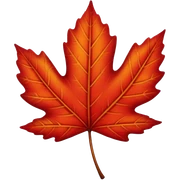 Autumn leaf sticker