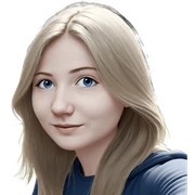 smiling girl with blue eyes sticker