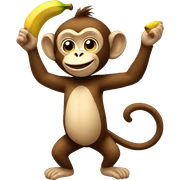 monkey with banana  sticker