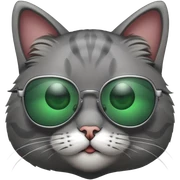 Cat with sunglasses sticker