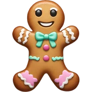 Pastel gingerbread man sticker