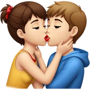 Girl kiss boy sticker