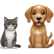 Dog and cat  sticker