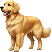 Golden retriever standing sticker