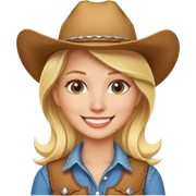 blonde cowgirl sticker