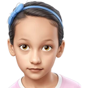 realistic portrait of girl sticker