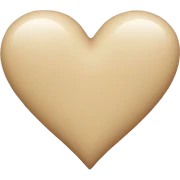 Beige heart  sticker