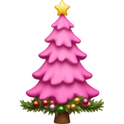 Pink Christmas tree  sticker