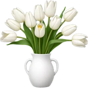 white tulip bouquet  sticker