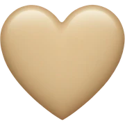 Beige heart  sticker