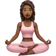 Brunnete yoga girl light pink clothes n sticker