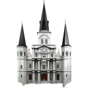 Realistic new orleans st.louis cathedral  sticker