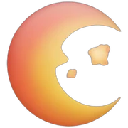 Moon lesbian flag sticker