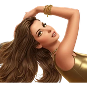 girl with brown hair jewelry sticker
