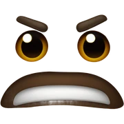 Poop with mad face sticker