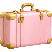 Light pink golden suit case  sticker
