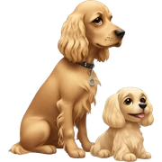Blondie and cocker spaniel  sticker
