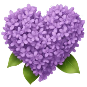 Lilac heart sticker