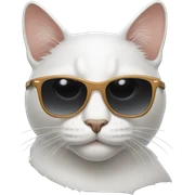 Cat with sunglasses sticker
