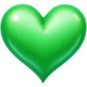 Green heart  sticker