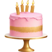 pink and gold cake sticker