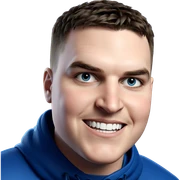 smiling boy portrait on blue sticker