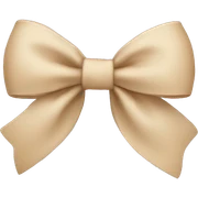 Beige bow sticker