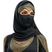 mysterious girl in veil sticker