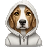 Dog wearing a hoodie  sticker