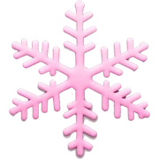 Pink snowflake sticker
