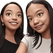 smiling girls with jewelry sticker