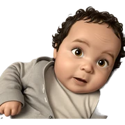 boy gazing at viewer sticker